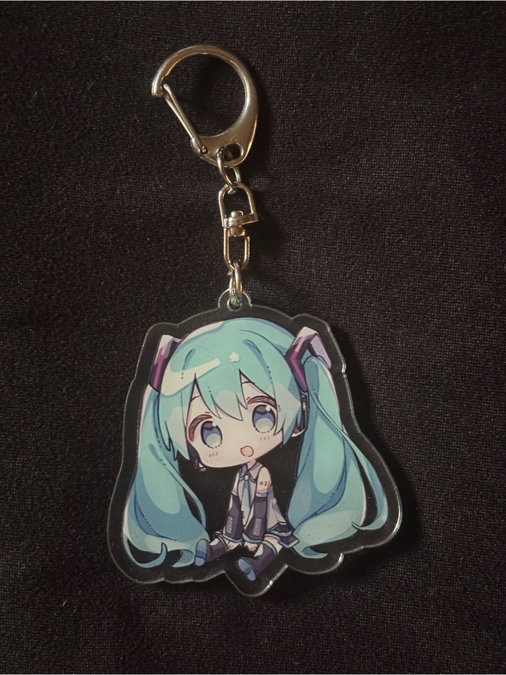 acrylic hatsune miku double-sided keychain
